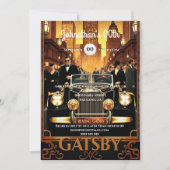 1920's Great Gatsby cadillac auto film poster Kaart (Voorkant)