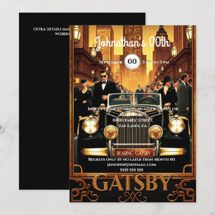 1920's Great Gatsby cadillac auto film poster Kaart