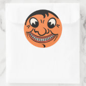 1920s Halloween Jack O'Lantern Gezicht Ronde Sticker (Tas)