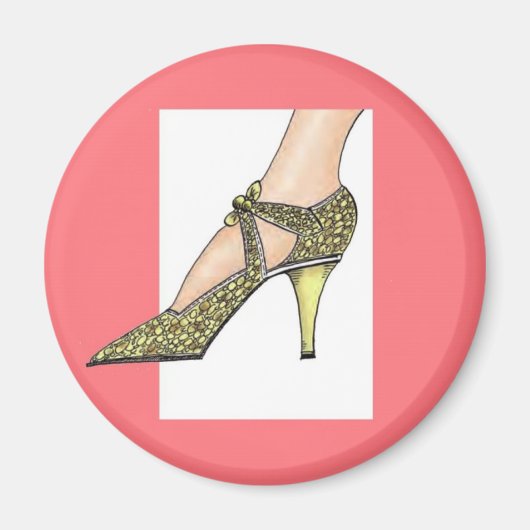 1920s hoge hak schoen magneet (Voorkant)
