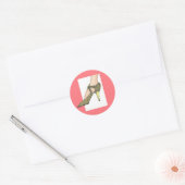 1920s hoge hak schoen ronde sticker (Envelop)