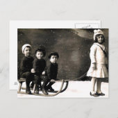 1920's kerst Briefkaart (Voorkant / Achterkant)