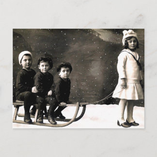 1920's kerst Briefkaart