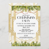 1920's Kerstmis Uitnodigen Art Deco Gatsby Party G Kaart (Voorkant / Achterkant)