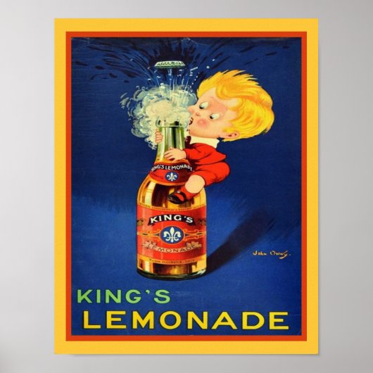 1920's King's Lemonade Poster (Voorkant)