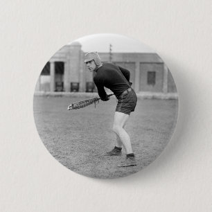 1920s Lacrosse Player Ronde Button 5,7 Cm