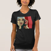 1920s Lady in a Blue Hat Pop Art T-shirt (Voorkant)