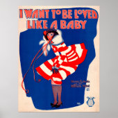 1920s-liedje wil ik als een Baby worden geliefd Poster (Voorkant)