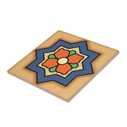 1920s  Malibu Potteries Design Tegeltje (Zijkant)