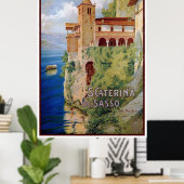  1920s-meer van Maggiore belemmeren Italiaans reiz Poster (Thuiskantoor)