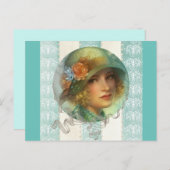 1920's meisje briefkaart (Voorkant / Achterkant)