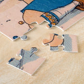 1920s meisje en jongen die marbles spelen legpuzzel (Zijkant)