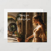 1920s Miami Spaanse villa binnenplaats Briefkaart (Voorkant / Achterkant)