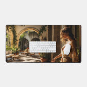 1920s Miami Spaanse villa binnenplaats Bureaumat (Keyboard & Muis)