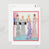 1920s Mode Bord voor avondjurken Briefkaart (Voorkant / Achterkant)