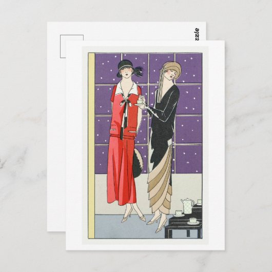 1920s Mode Bord voor Jurken Briefkaart (Voorkant / Achterkant)
