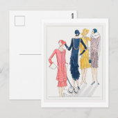 1920s Mode Bord voor overdag jurken Briefkaart (Voorkant / Achterkant)