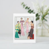 1920s Mode Bord voor Slips en Gewaden Briefkaart (Staand voorkant)