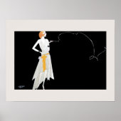 1920s mode flapper girl tekening poster (Voorkant)