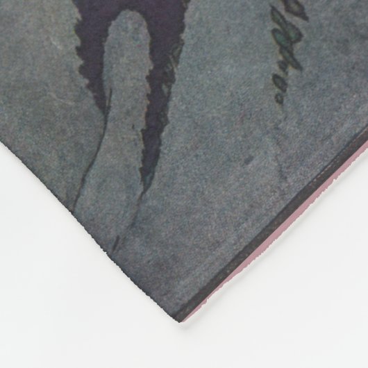 1920s Moeder Goose rijdt met haar reuzengans Fleece Deken (Hoek)