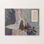 1920s Moeder Goose rijdt met haar reuzengans Legpuzzel (Horizontaal)
