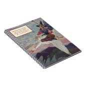 1920s Moeder Goose rijdt met haar reuzengans Notitieboek (Rechterzijde)