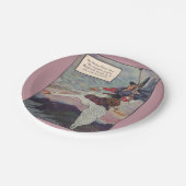 1920s Moeder Goose rijdt met haar reuzengans Papieren Bordje (Gekanteld)