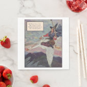 1920s Moeder Goose rijdt met haar reuzengans Servet (Insitu)