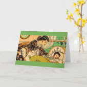 1920s mooie moeder en baby kaart (Gele Bloem)