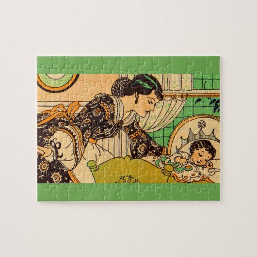 1920s mooie moeder en baby legpuzzel (Horizontaal)