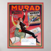 1920s Murad Turkse sigaret advertentie Poster (Voorkant)