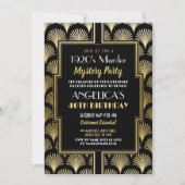 1920's Murder Mystery Verjaardagsdiner Kaart (Voorkant)