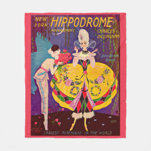 1920s New York Hippodrome programma cover print Fleece Deken