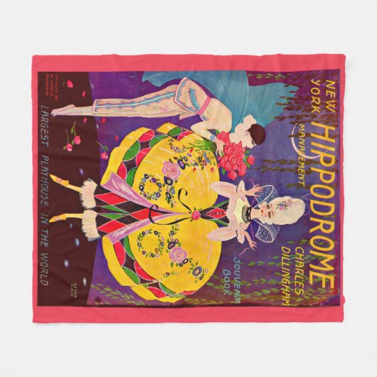 1920s New York Hippodrome programma cover print Fleece Deken (Voorkant (Horizontaal))