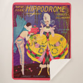1920s New York Hippodrome programma cover print Sherpa Deken (Voorkant)