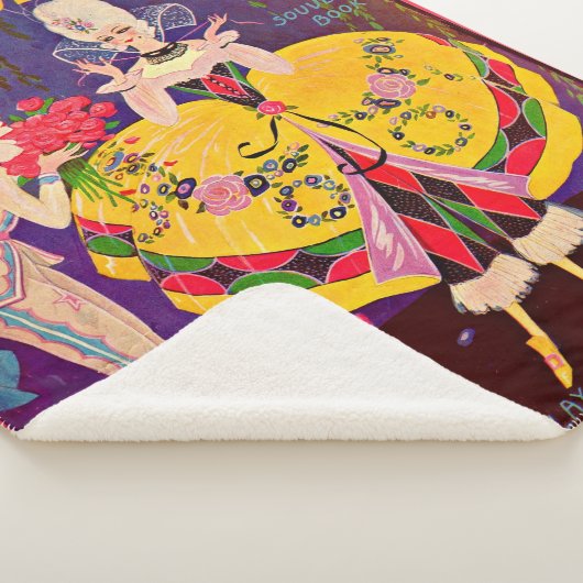 1920s New York Hippodrome programma cover print Sherpa Deken (3/4)