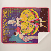 1920s New York Hippodrome programma cover print Sherpa Deken (Voorkant (horizontaal))