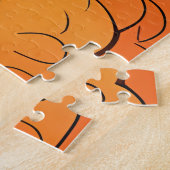 1920s Parijse vrouw met Oranje bloemen puzzel Legpuzzel (Zijkant)