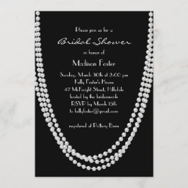 1920's Pearl Bridal Shower Uitnodiging