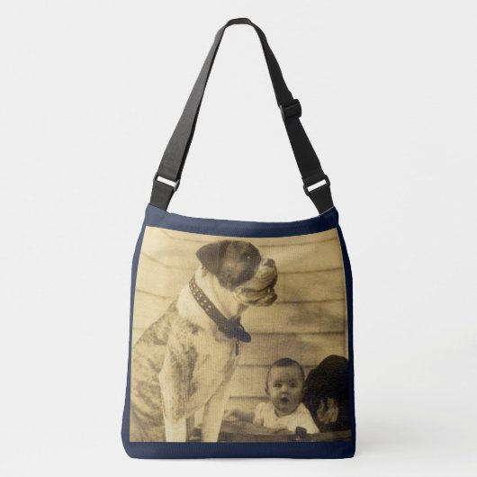 1920s pitbullbewakers baby crossbody tas (Voorkant)