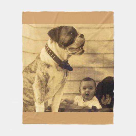 1920s pitbullbewakers baby fleece deken (Voorkant)