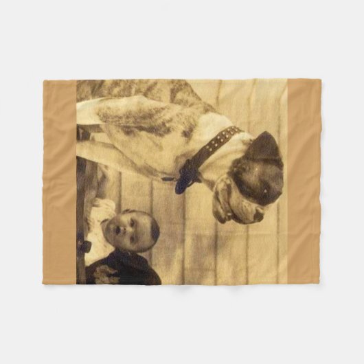 1920s pitbullbewakers baby fleece deken (Voorkant (Horizontaal))