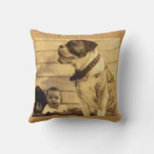 1920s pitbullbewakers baby kussen (Achterkant)