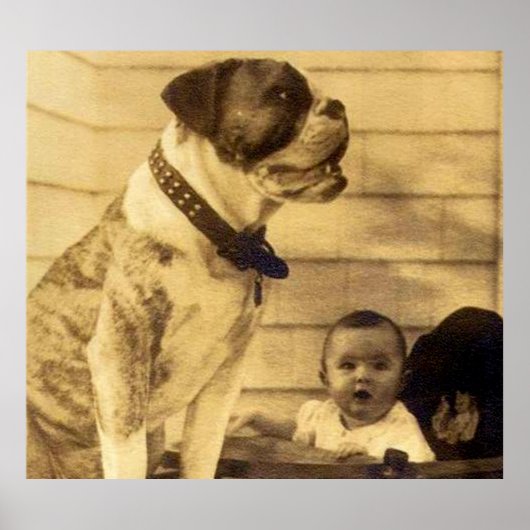 1920s pitbullbewakers baby poster (Voorkant)