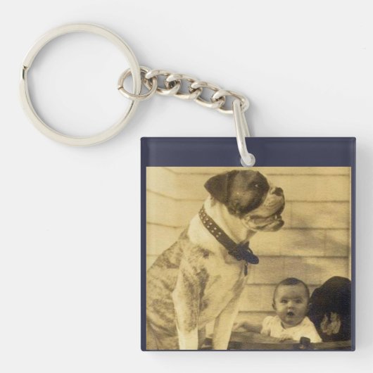1920s pitbullbewakers baby sleutelhanger (Voorkant)