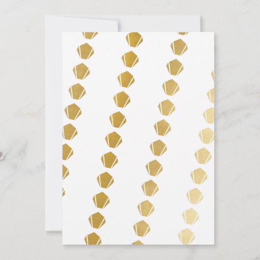 1920s Quinceanera Art Deco Gatsby Gold Uitnodigen Kaart (Achterkant)