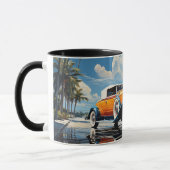 1920s roadster door een strandbungalow in Miami Be Mok (Links)