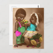 1920s RPPC schattige zwarte poppen uit liefde Briefkaart (Voorkant / Achterkant)