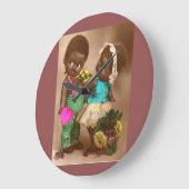 1920s RPPC schattige zwarte poppen uit liefde Grote Klok (Hoek)