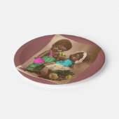 1920s RPPC schattige zwarte poppen uit liefde Papieren Bordje (Gekanteld)